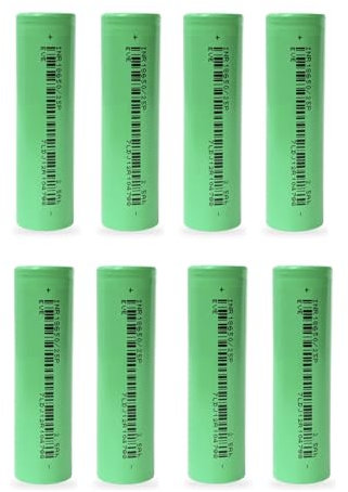 EVE INR18650 25P - 2500mAh, 25A CDR - High Performance - Flat Top, 18650 type, Rechargeable Li-Ion Battery. Bulk quantities for battery pack makers! No cases included. (Set of 8 cells (No cases))