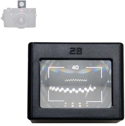SZZCNOX Camera External Optical Waist Level Viewfinder, 28mm Optical Waist-Level Viewfinder, with 35/50 Frame or 40 Frame, Boot Foot Left - Right Offset Adjustable (28mm(40 Frame))