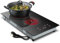 KICHPOWER Ceramic Hob 2 Zones, Electric Plug in Hob 30cm 2 Burners, 2800W, 9 Power Levels, 1-99 min Timer, Residual Heat Indicator, Child Safety Lock, compatible with All Pans & Pots