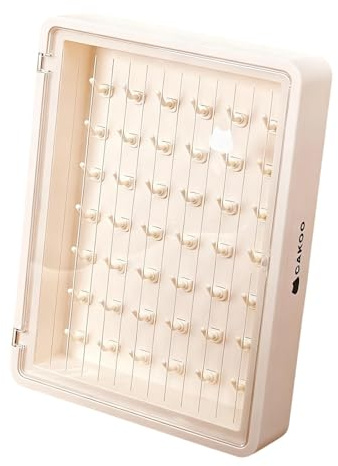 Baoblaze Piping Tip Organizer Box Storage Container Cake Piping Nozzle Storage Box Gift Supplies Easy Installation Wall Mounted, White