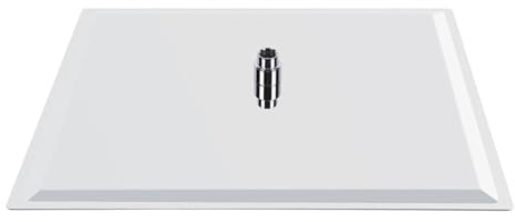Zerodis Pommeau de Douche à Effet de Pluie carré de 20 Pouces, Pomme de Douche Moderne en Acier Inoxydable à Filetage G1/2 avec Buses en Silicone pour la Maison et L'hôtel 50 X 50 Cm