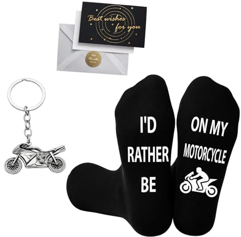 YQOPDEBD Motorrad Geschenke Für Männer, Lustige Socken Set, Geburtstagsgeschenk Für Männer, Motorrad Socken, Funny Socks, Geschenke