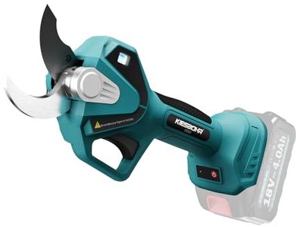 KIESBOHR CSS03 40mm Akku Astschere Kompatibel mit Makita 18V | Bürstenloser Motor, LCD-Anzeige, Elektrische Gartenschere, 40mm Schnittstärke, ohne Akku