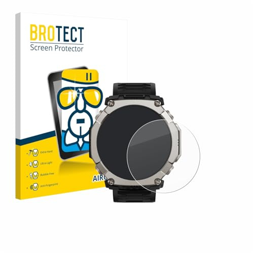 BROTECT Schutzglas für Huami Amazfit T-Rex Ultra 2 | Transparenter Displayschutz Made in Germany Schutzfolie Panzer Folie Glas 9H Anti-Fingerprint Einfache Montage Clear