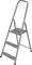 DRABEST Scaletta per Casa in Acciaio con Finitura Verniciata a Polvere e Piattaforma – Scaletta a 3 Gradini con Piattaforma – Scaletta Leggera – Scaletta Pieghevole per la Casa – 125 Kg – 40x125x8 cm