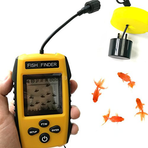 LENPABY Sonar Portable Fish Finder - 100 m de Profondeur - Pour la Pêche en Mer, Lac, Bateau, Pêche sur Glace et Rive