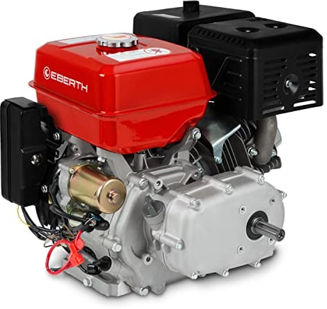 EBERTH Moteur thermique à essence 13 CV / 9,56 kW, Moteur de Kart 4 temps avec embrayage à bain d'huile, arbre de 22 mm Ø, démarreur électrique, batterie 17ah 12V, sécurité manque d'huile, 389 cc³