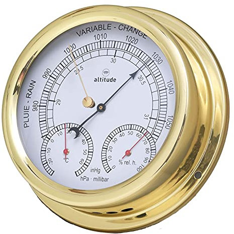 Delite 866bth Altitude Stazione meteo analogica ottone 150 mm