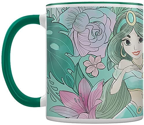 Pyramid Coloured Inner Mugs - Aladdin (Floral Jasmine) Green