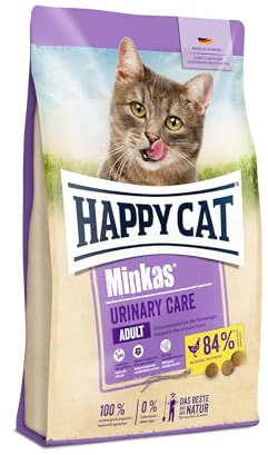 Happy Cat 70375 – Happy Cat Minkas Urinary Care Geflügel – Trockenfutter für ausgewachsene Katzen – 10 kg Inhalt