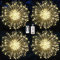 KIKILIVE 4 Stück Feuerwerk Lichter, feuerwerk Lichter LED Kupferdraht Feuerwerk Lichter Lichterkette Weihnachten Feuerwerk hängende dimmbare Zeichenfolge 8 Modi wasserdicht mit Fernbedienung