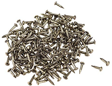 sourcing map Clavos pequeños de 1,2 x 6 mm (DXL) para cajas de fotos decorativas de madera, accesorios para el hogar, tono bronce, 200 unidades