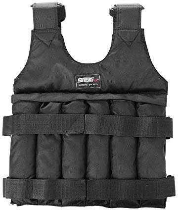 Ducomi Gewichtsweste 0-50kg, Trainingsweste, Atmungsaktives, Verstellbarer - Gewichtsjacke Sport, Gewichte Nicht Inklusive