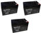 3x Batterie ricaricabile al piombo 36V 12V 12Ah adatta per UPS allarmi solare, trazione elettrica monopattini bici max 250W