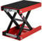 DURHAND 500KG Motorcycle Lift Scissor Jack, Height Adjustable Motorbike Stand with Anti-Slip Wide Deck, Heavy Duty Steel Motorbike Repair Lift Hoist Stand for Home Garage, Red
