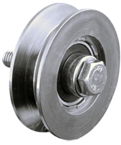 120 mm V-Nut Rad mit 1 Kugellager