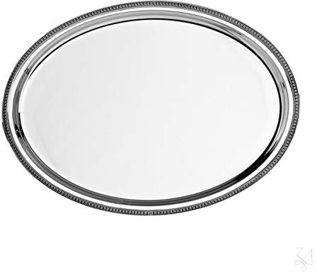 ZARAMELLA - Vassoio Ovale - Modello Impero - Senza Maniglie Argento 800 - cod: (1811/4 (41X30cm))