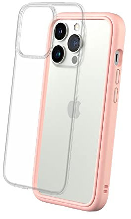 RhinoShield Coque Compatible avec [iPhone 13 Pro] | Mod NX - Protection Fine Personnalisable avec Technologie Absorption des Chocs [sans BPA] - Rose Poudré