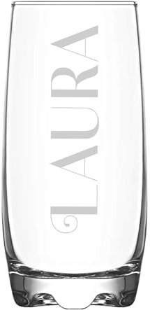 aztex Personalised Glass Name Hi Ball Tumbler