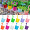 ARTKETTY 16cm Hanging Plant Pots with Drainage Hole Set of 12, Large Metal Hanging Planters with Detachable Hook Garden Flower Vase Bucket Indoor/Outdoor for Balcony Railing Fence Home Decor