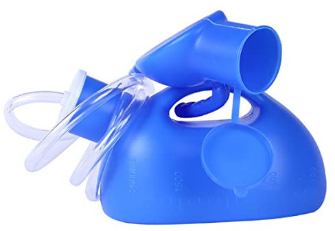 BANNESE Urinals for Men Thick Firm Portable Urinal,2000ML Large Capacity Reusable Bedpans Pee Bottle Plastic Urine Collection Holder Container for Hospital Elderly Bedridden Patient