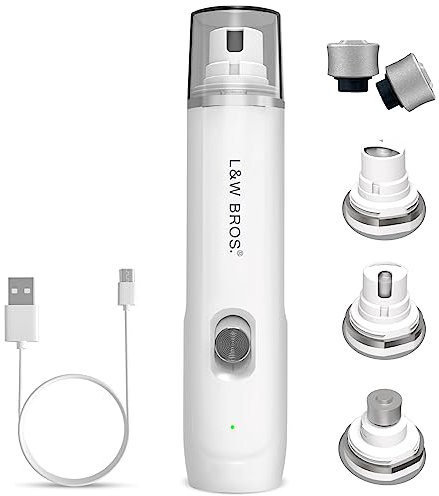 L&W BROS. Electric Dog Nail Trimmer, Rechargeable Dog Nail Grinder for Large Dogs, Pet Nail Grinder for Dogs & Cats