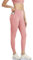 icyzone Damen Sport Leggings 7/8 Hohe Taille Yoga Sport Hose Gym Fitness Leggins mit Tasche (L, Pale Pink)