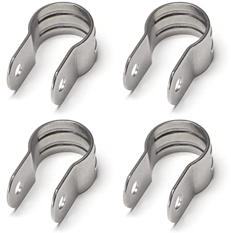 PRIOstahl Rohrschelle Schelle Bügelschelle Schlauchschelle Befestigungschelle Vollschale - U Schelle 25mm x 4 Stück für Rohrbefestigung Rohrhalterung Rohrklemme Verbindung aus Edelstahl V4A