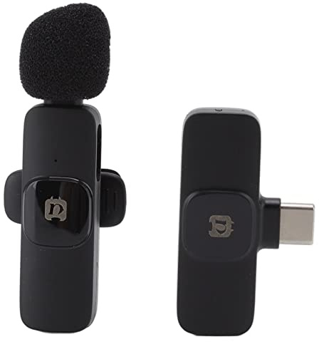 Yunseity Kabelloses Ansteckmikrofon, USB-C-Lavaliermikrofon, Plug-and-Play, für Interviews, Aufnahmen, Vlogging, Podcasts