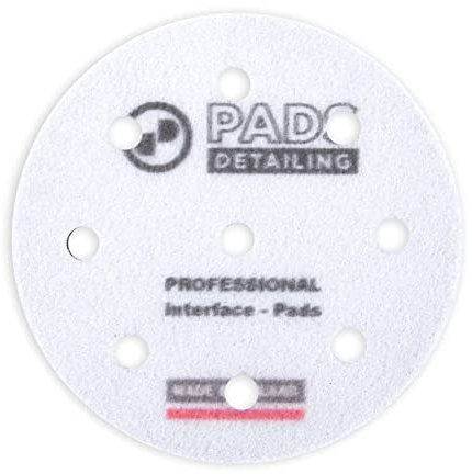 DETAILINGPADS 2 Stück Professionelles Polierscheibe Softauflage - Buffer Pad für Schleifteller/Polierteller - Schutzauflage - Interface-Pad - Schleifscheiben - Fi 125/10-9 Löcher