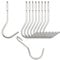 ITROLLE 10pc Heavy Duty S Hooks - 90 Degree Twist Angled Pot Rack Hooks for Hanging Kitchen Utensils, Pots, Pans, Clothes, Bags, Towels, Plants