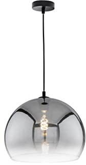 Fischer & Honsel | Pendelleuchte, Amos | sandschwarz| Glas| rauchfarben zu klar| D: 35,00 cm | Ausl. Decke: 150,00 cm| 1x E27 max. 40,0 Watt| 60836