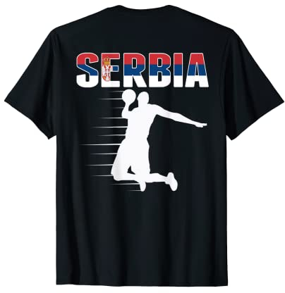 Serbien Basketball Fans Trikot - serbische Flagge Sportliebhaber T-Shirt