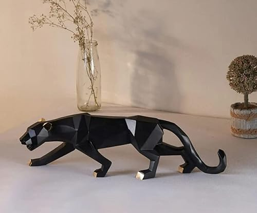 Frienemy Home - Schwarzes Jaguar -Showpiece Für Wohnkultur - Panther Statue Für Wohnzimmerdekor - Cheetah Showpiece Für Office Tisch - Dekorative Tier #Frienemy-883