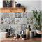 24pcs Tile Stickers for Kitchen Bathroom Vintage Self Adhesive Wall Tiles Waterproof Oil-Proof Art (10cm x 10cm, 4x4 inches) Grey