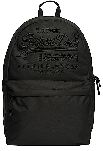 Superdry Damen Heritage Montana Rucksack Schwarz Meliert/Schwarz 1SIZE