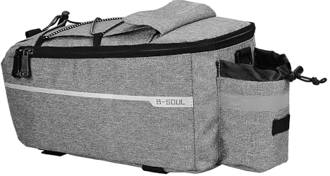 Eidoct Fahrradtasche, 10L Fahrradtasche Wasserdicht Fahrrad Hintertasche Isolierte Fahrradkoffertasche Fahrradgepäck Tragetasche Aufbewahrungstasche mit Schultergurt für Fahrradträger Reflektierende