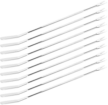 Lot de 10 fourchettes à Fruits de mer en Acier Inoxydable - Petites fourchettes pour Fruits de mer et Fruits de mer - Outil d'ouverture de Homard