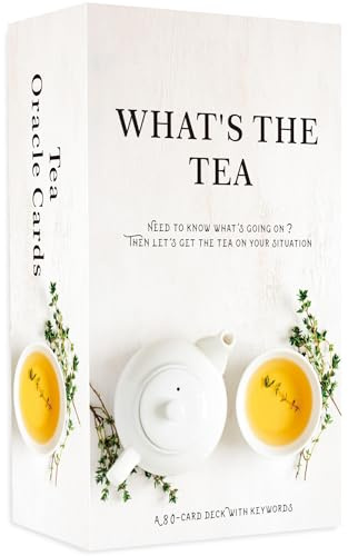 GZXINKE What's The Tea? Relationships Oracle Cards, Life Oracle Deck, Oracle Cards Deck for Beginners, Interpreting Our Career and Life Relationships, White