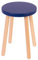 Spec-Wood Hocker Holz - Barhocker Holz - Kleiner Hocker - Küchenhocker - Blumenständer Holz - Couchtisch klein - Holz Deko - Pflanzenständer - Hocker Rund - Blau/Buche Natur