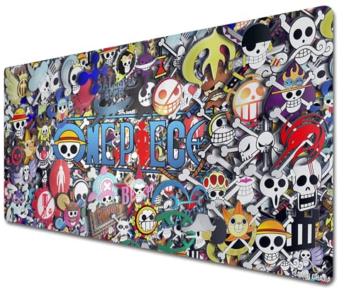 Tapis de souris One Piece | Tapis de souris Anime | XXL 900 x 400 | Sous-main de bureau | Imperméable – Antidérapant