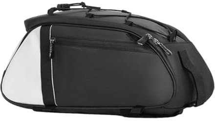 fanlangyi 12 l Fahrradtasche mit Reflektoren, wasserabweisend, für Fahrräder, Heckgepäckträger, Satteltaschen, grau reflektierend grau