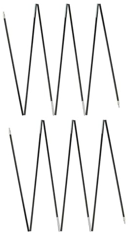 Harilla Ersatz-Set für Zeltstangen, Fiberglasstangen, Schwarze vormontierte Zeltstangen für Outdoor, Rucksackreisen, Wandern