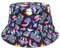 Eigso Unisex Faltbarer lila Pilz Fischerhut für Frau Mann Vintage Mode Hip Hop 80s Disco Eimer Hut für Frauen Männer