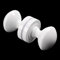 Monlech Double-Sided Round Mortice Door Knob, Aluminium Oval Handle for Doors, Sheds, Cabinets, Barn Door (White)