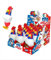 Brabo - Coq Orico - Confiserie ludique - Spécial Jeux Olympiques ! - Coq en jouet Bleu Blanc Rouge contenant des bonbons - Goût fraise - 16 cm - Présentoir de 15 pièces