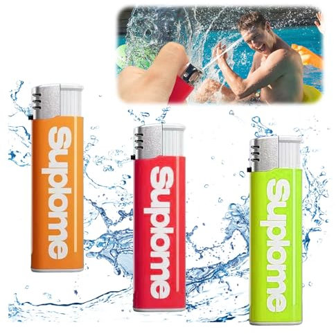 XQMMGO 3 Stück Feuerzeug Wasserpistole, Mini Wasserpistole, Water Battle, Feuerzeug für Wasserschießen, Prank Artikel, Party-Streich