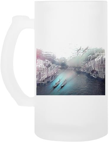 DAMBOTEE Venedig Transparenter Bierkrug Aus Glas Mit Henkel