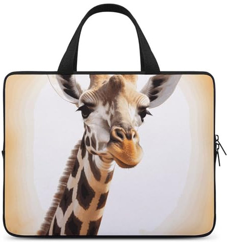 Laptop Shoulder Bag 17inchMessenger Bag Cute Giraffe Laptop Bag Carrying Case for Men Women