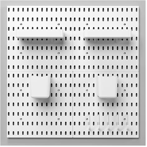 Planche à Trous Pour Suspension Murale Kit d'organisation murale en panneau perforé, panneau d'affichage mural avec crochets, accessoires, support de rangement pour la maison et le bureau, cuisi